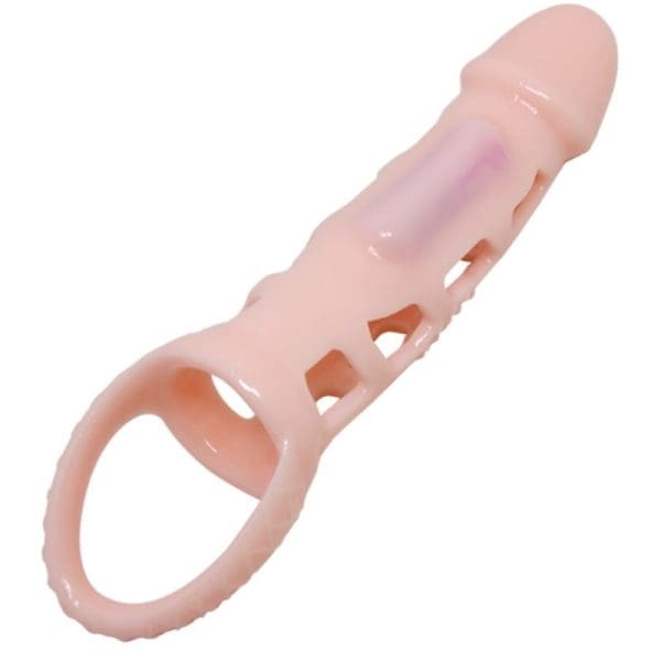 BAILE - PENIS EXTENDER COVER WITH VIBRATION AND NATURAL STRAP 13.5 CM 5